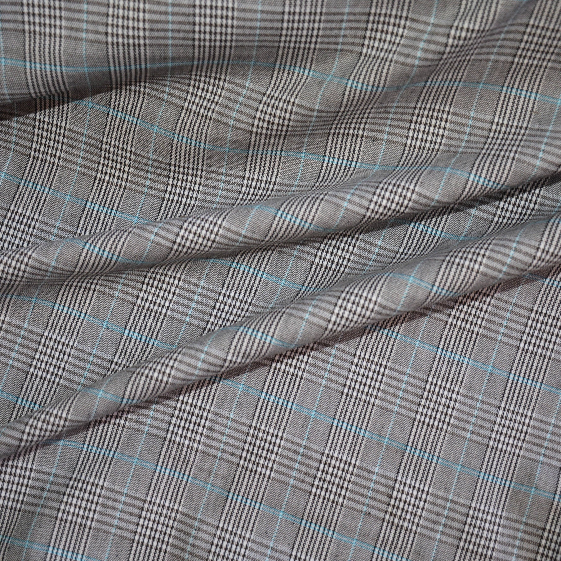 CN106 Sale Item Gray 2way Stretch Check Gingham Woven Middle CN106 Sale Item Gray 2way Stretch Check Gingham Woven Middle