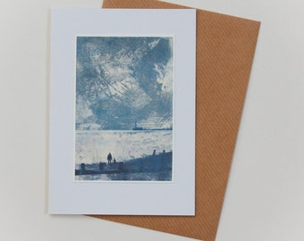 Coastal print Handmade Card