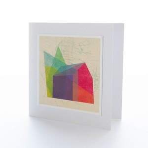 Tarjetas hechas a mano Take Shelter / impresiones geométricas / tarjetas de impresión