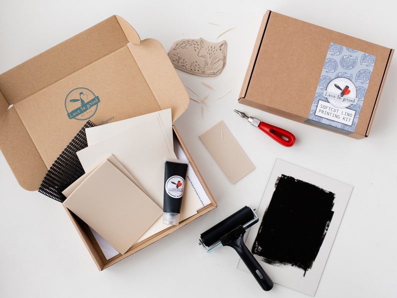 Lino Printing Kit Lino Cut Kit Printmaking Kit Art Kits Etsy UK