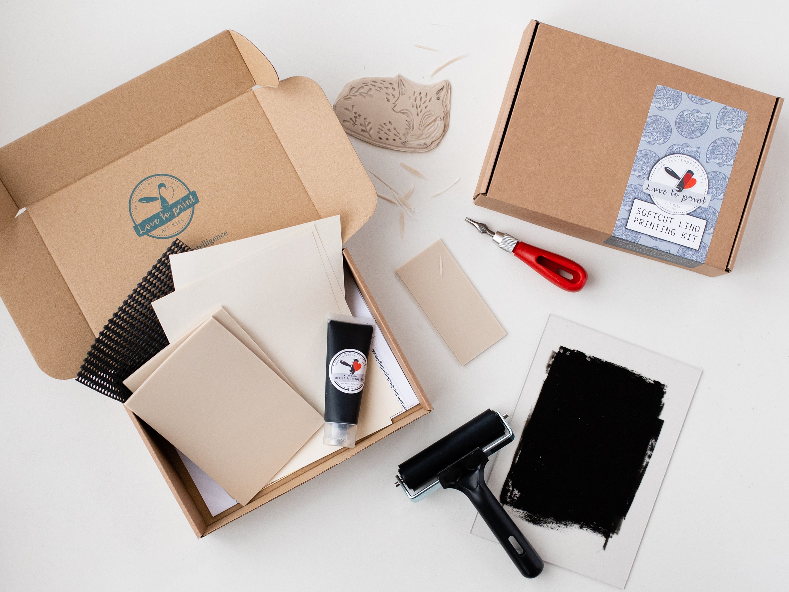 Lino Printing Kit Lino Cut Kit Printmaking Kit Art Kits Etsy UK