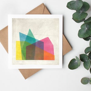 Tarjetas de felicitación geométricas / estampados geométricos / tarjetas abstractas / refugio 9