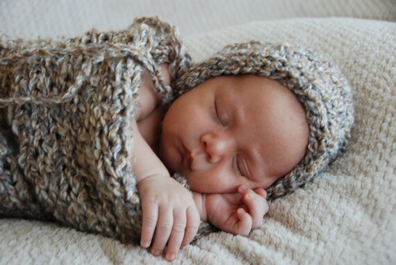 Hand knit baby blanket for sale sale