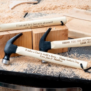 Father's Day Hammer, Engraved Hammer for Dad, Daddy Hammer, Gift for Dad, Best Dad Gift, Fathers Gift Idea, Gift for Pop, Pops Hammer