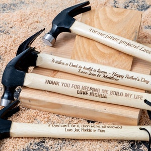 Personalized Hammer, Father's Day Gift Idea, Engraved Hammer, Daddy Gift, Best Dad Ever, #1 Dad, Papa Gift, Pawpa, Grandpa Gift