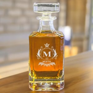Personalisierte Whisky-Karaffe, Dekanter-Set-Jubiläumsgeschenk für Papa, ihn, Valentinstag, Einweihungsparty, Abschlussfeier, Hochzeit, Ruhestandsgeschenke