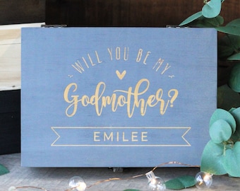 Godparent Proposal Box, Godmother Proposal Gift, Fairy Godmother Gift, Will You Be My Godmother, Personalized Godparent Idea, Baptism Gift