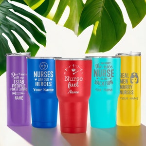 Nurse Tumbler, Nursing Student Travel Mug, Personalized RN Gift, Nurse Appreciation Week Cup, Custom LPN, Nurse Graduation, Thank You Gift