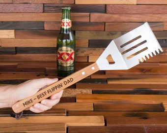 Personalized Spatula, Grilling Spatula, BBQ Spatula, Bamboo Wood Spatula, Engraved Spatula, Dad Spatula, King of Grill, Dad Gift, Man Gift