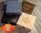 Rustic Cigar Box, Groomsmen Cigar Box, Best Man Gift, Wooden Cigar Box, Wood Gift Box, Groomsman Gift Box, Vintage Box, Wedding Party Box