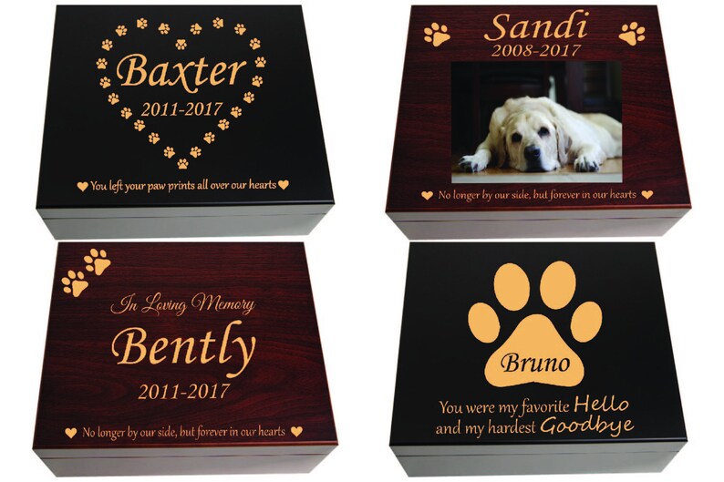 Dog Memory Box Pet Memorial Keepsake Box Pet Urn Dog Urn Etsy