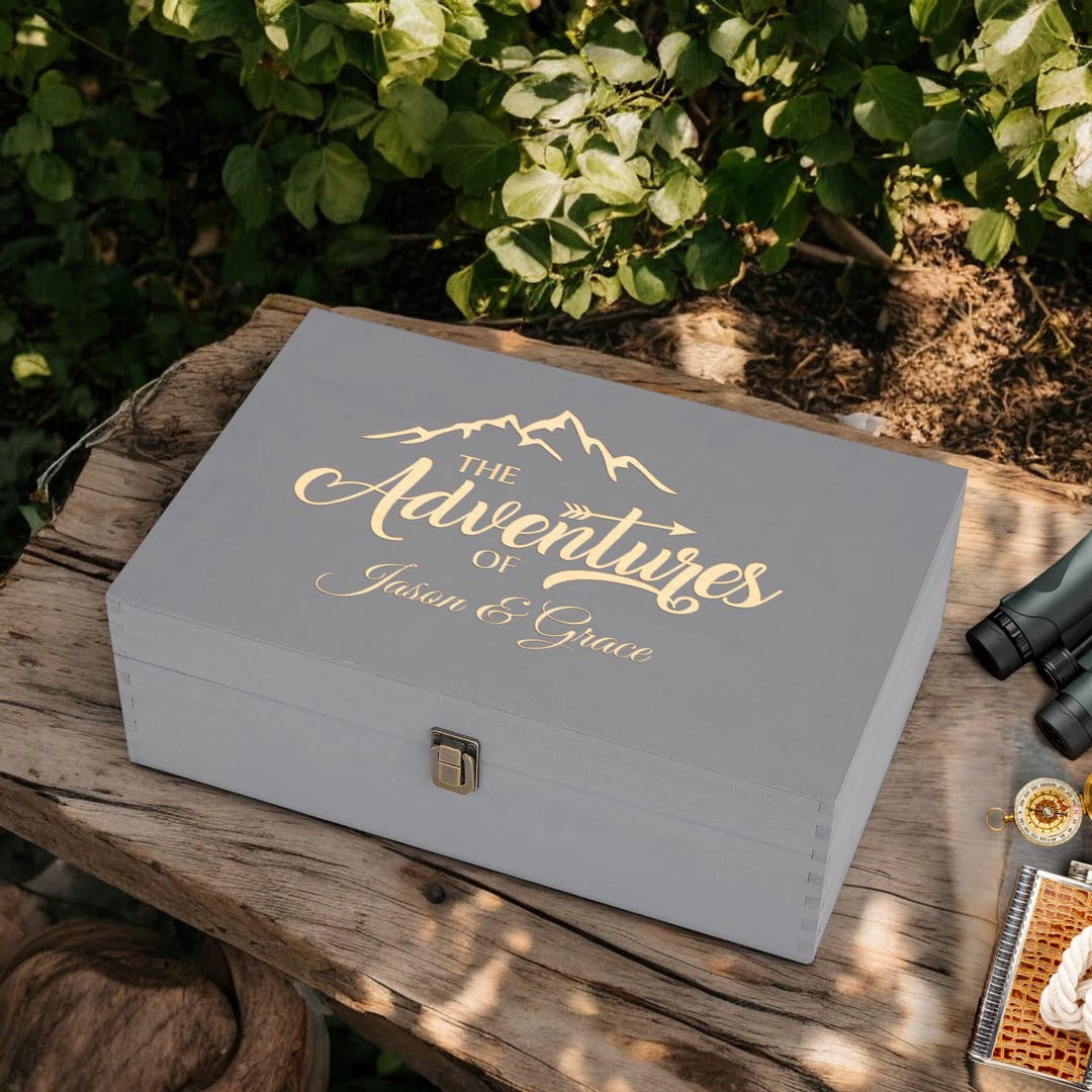 Personalized Adventure Keepsake Box - Travel Memory Box, Wedding ...