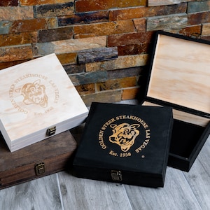 Personalized Cigar Box, Groomsman Gift Box, Gift for Man, Engraved Wood Box, Wedding Bridal Gift, Best Man Gift, Party Gift Box, Men's Box Custom Artwork