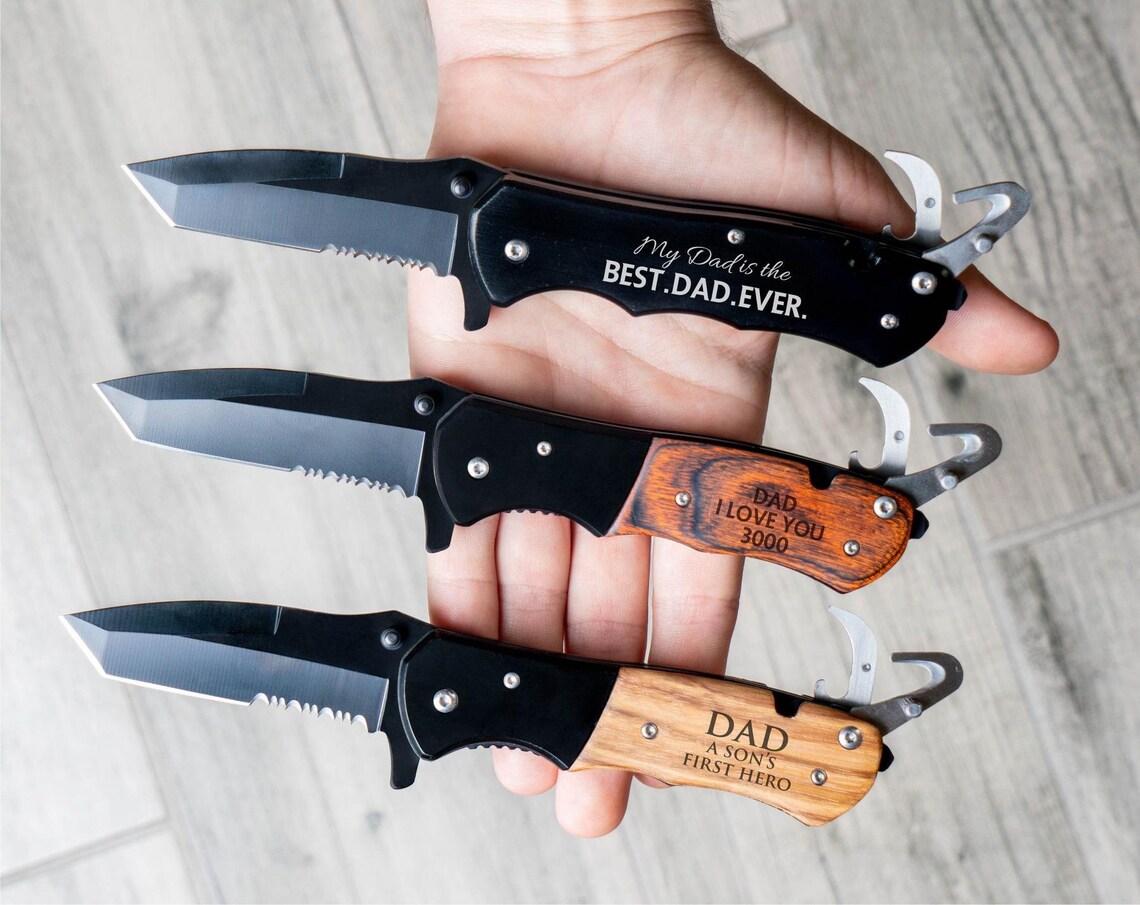 Dad Pocket Knife Dad Gift Best Dad Gift Fathers Day Gift Etsy