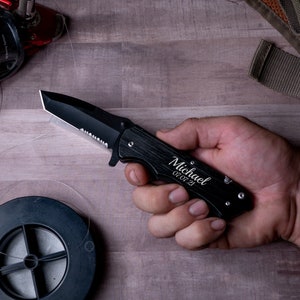 Personalized Pocket Knife Engraved, Custom Knife Gift for Him, Hunting Knife, Tactical Knife, Survival Knife, Husband Gift, Boyfriend Gift image 7