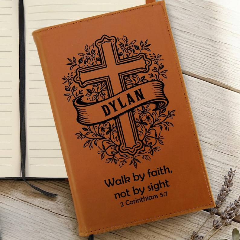 Personalized Christian Journal, Walk by Faith, Bible Study, Prayer ...