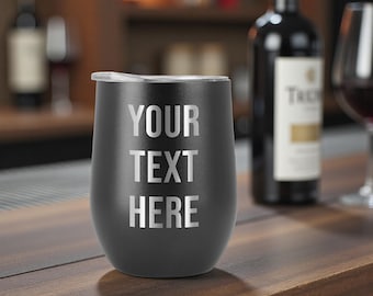 Bulk Engraved Logo Tumblers, Custom Branded 12oz Corporate Gift Cups, Wholesale Stainless Steel Drinkware, Company Logo Tumbler