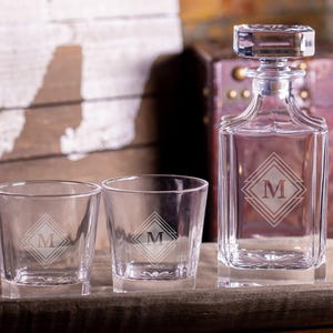 Decanter per whisky inciso, set regalo per sposo, regalo di whisky, proposta di matrimonio per sposo, decanter per whisky da uomo, decanter in vetro, regalo di anniversario