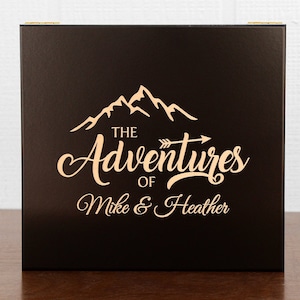 Houten herinneringsdoos, stijlvolle houten aandenkendoos, gepersonaliseerde gegraveerde geschenkdoos, herinneringskist bruiloft, sieraden- of fotodoos, aangepaste doos voor stel