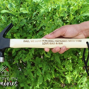 Engraved Hammer, Father's Day Dad Gift, Personalized Hammer, Best Dad Ever Gift, Wood Handle, Unique Father's Day Gift, Carpenter Gift