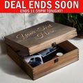 Personalized engraved wooden keepsake box - memory chest for weddings, rustic memento box, perfect for photos & sentimental keepsakes