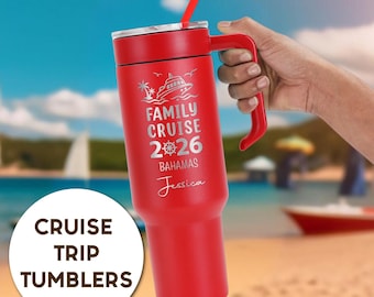 Personlig 40oz-mugg med handtag och sugrör, graverad med eget namn, 40oz-mugg, födelsedagspresent, semesterpresent för familjen, presenter till henne