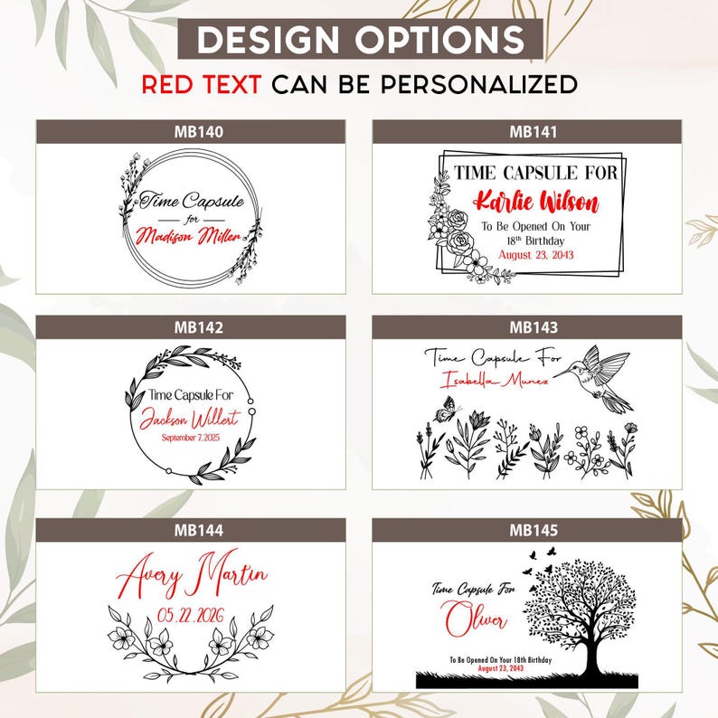 Design Options- Time Capsule- personalized gift
name baby gifts
personized baby gift
babyshower baby gift
customized 
girls baby gifts
baby gifts boy
birthday baby gift
newborn baby gifts
new mom  baby gift