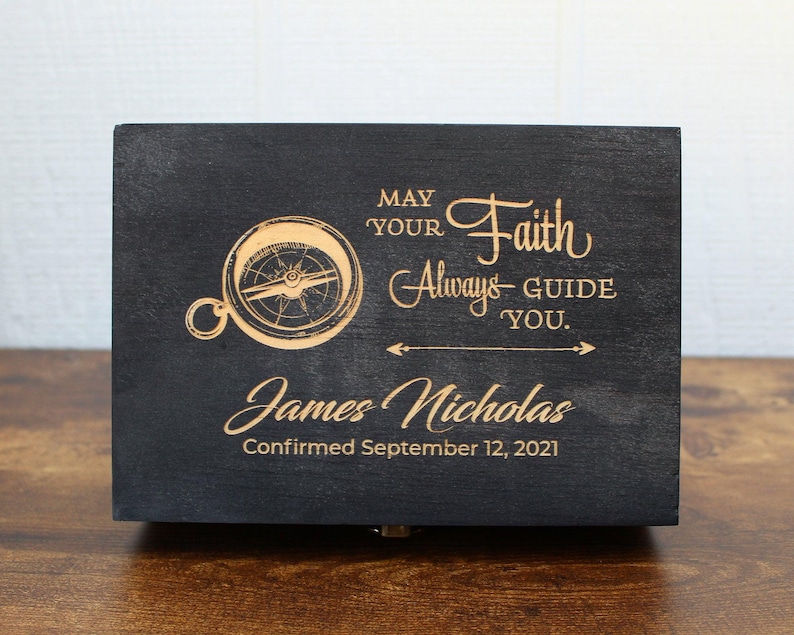 Konfirmationsbox, Geschenke zur Konfirmation, Hochzeitsgeschenk, personalisiert, Konfirmationsgeschenke für Jungen, Konfirmation für Mädchen Bild 1