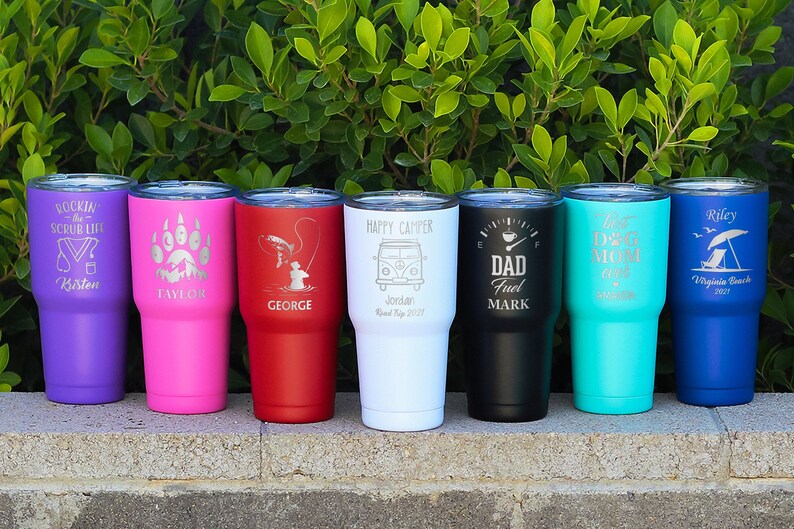 Personalized Tumbler, Insulated Tumbler, Engraved Cup, Custom Tumbler Cup, Tumbler with Straw, Monogram Tumbler, Rambler, 30oz 