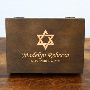 Bar mitzvah keepsake box, hebrew school gift, bar mitzvah gift, star of david gift, bat mitzvah gift, personalized bar mitzvah, bris gift image 2