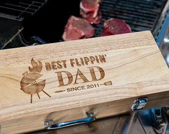 Gift for Dad, Personalized Grill Set, Custom Father's Day Gift, BBQ Grill  Set, Mens BBQ, Grilling Tool Set, Men's Grill Gift, BBQ Gift Set