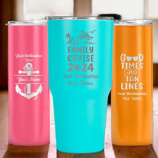 Vacation Tumbler, Cruise Tumbler, Palm Tree Beach Gift, Family Trip Tumbler, Annual Trip, Mexico Vacation, Girls Weekend Trip, Reunion Vegas