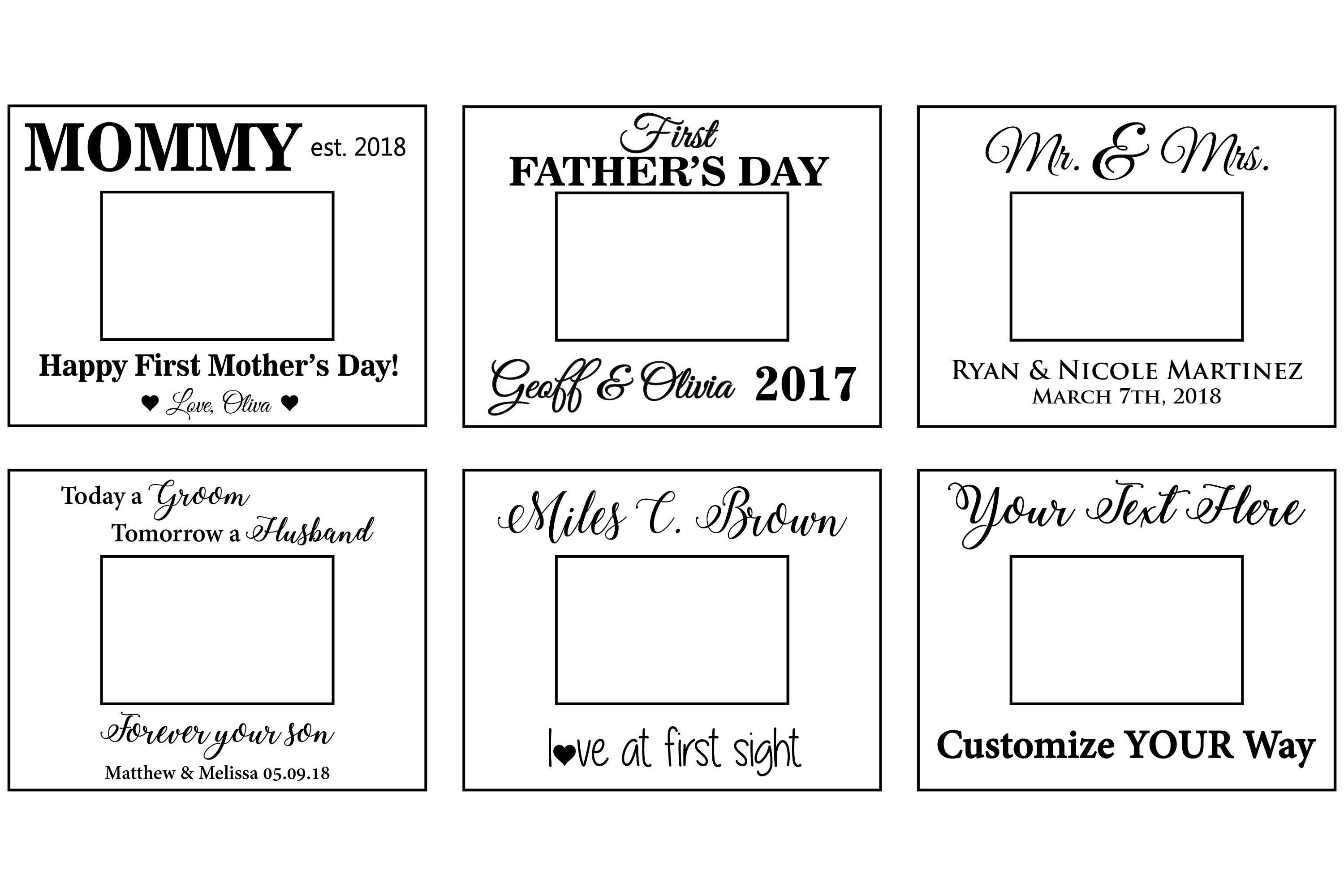 Personalized Picture Frame Custom Photo Frame Mr & Mrs Etsy