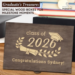 Graduation memory box, personalized gift box, graduation gift ideas, keepsake time capsule, graduation gift for her, graduation gift for him image 7