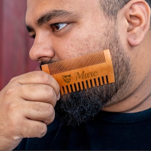 Beard Comb, Beard Brush, Personalize Comb, Custom Beard Comb, Engraved Comb, Wood Beard Comb, Beard Kit, Beard Gift, Wooden Comb, Beard Oil