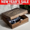 Personalized engraved wooden keepsake box - memory chest for weddings, rustic memento box, perfect for photos & sentimental keepsakes