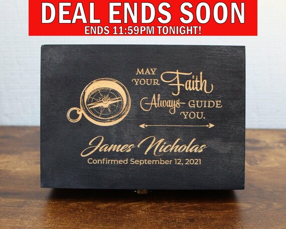 Confirmation gift box, gifts for confirmation ceremony, rcia gift, personalized, confirmation gifts for boys, confirmation for girls