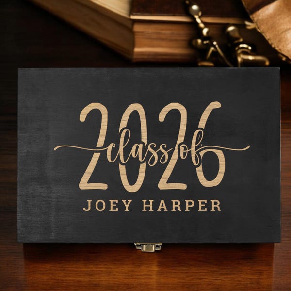 Graduation memory box, personalized gift box, graduation gift ideas, keepsake time capsule, graduation gift for her, graduation gift for him