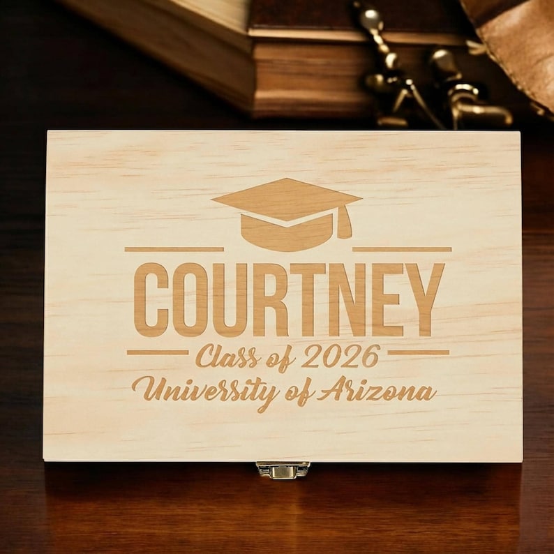 Graduation memory box, personalized gift box, graduation gift ideas, keepsake time capsule, graduation gift for her, graduation gift for him image 5