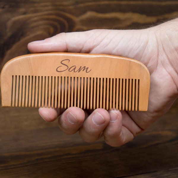 Wood Comb, Wooden Hair Comb, Engraved Comb, Personalized Comb, Custom Hair Comb, Wedding Comb, Groomsmen Gift, Custom Comb, Hairbrush Comb