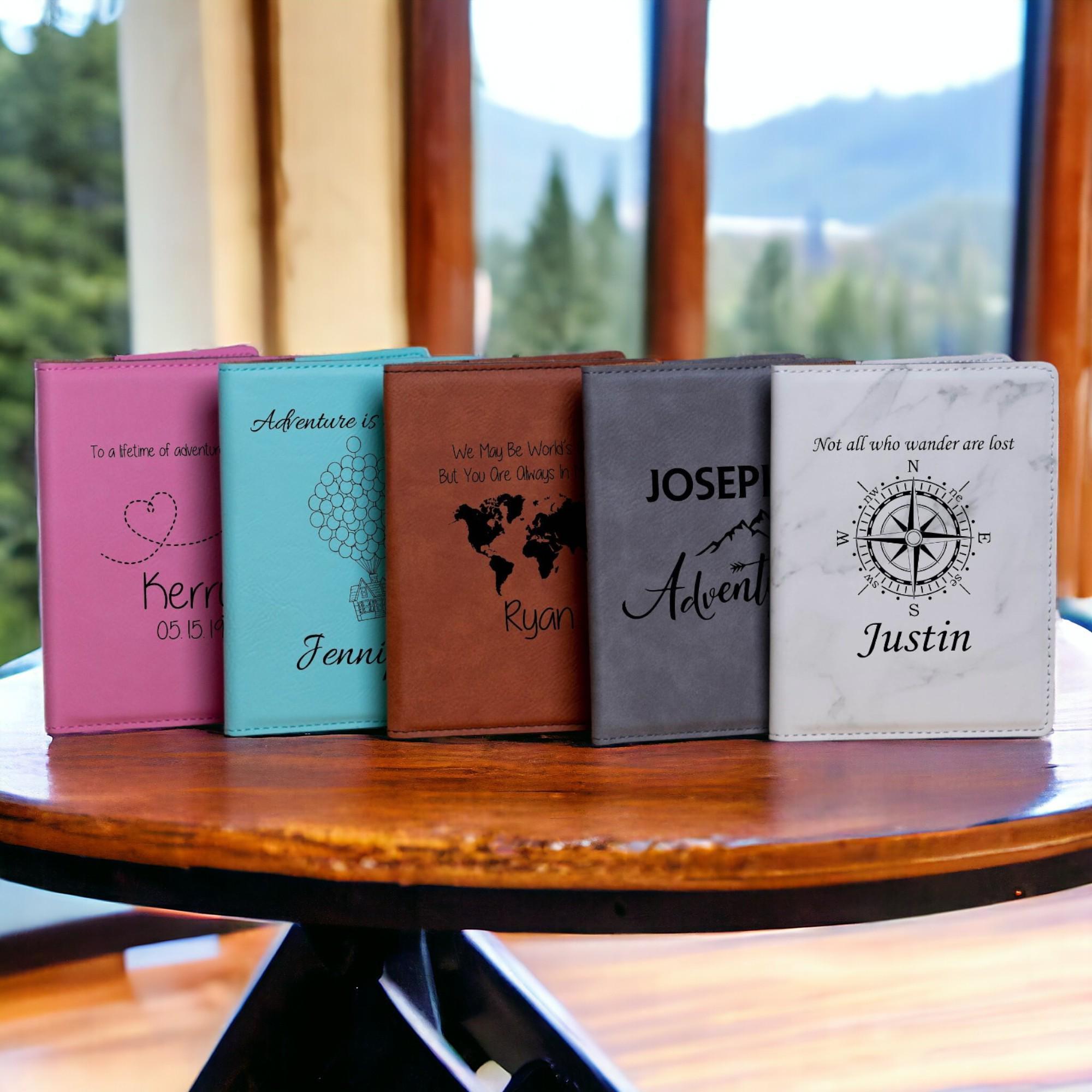 Leatherette passport cover gift for him, travel passport holder, travel gift for men, gift for her wedding gifts personalized passport cover