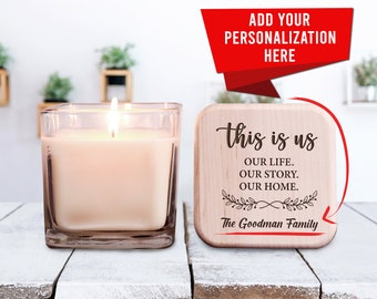 This Is Us Candle Gift, New Home Gift, Custom Newlywed Gift, Personalized Couples Gift