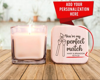 You're My Perfect Match Candle Gift, Be Mine Valentine Gift, Valentine Gift for Her, Anniversary Gift for Boyfriend Husband