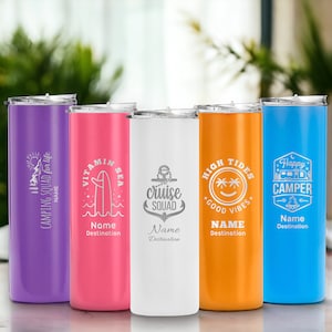 20 Oz Skinny Tumbler, Personalized Skinny Tumbler, Stainless Steel