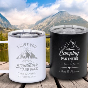 Insulated Wedding Mug, Insulated Mug, Adventure Mug, Mr and Mrs Mug, Metal Coffee Mugs, Bridesmaid Mug, Coffee Wedding Favors, Coffee Gift image 1