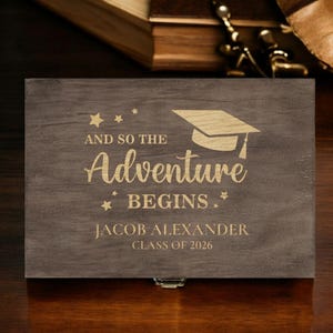 Graduation memory box, personalized gift box, graduation gift ideas, keepsake time capsule, graduation gift for her, graduation gift for him image 3