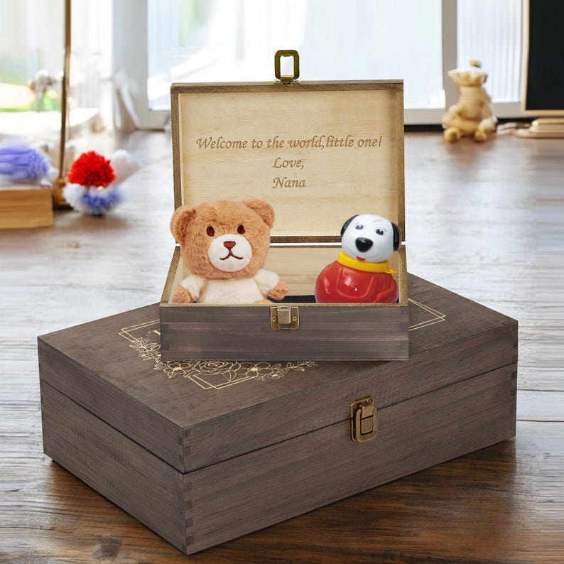 Two boxes on top of each other- inside engraving- Time Capsule- personalized gift
name baby gifts
personized baby gift
babyshower baby gift
customized 
girls baby gifts
baby gifts boy
birthday baby gift
newborn baby gifts
new mom  baby gift