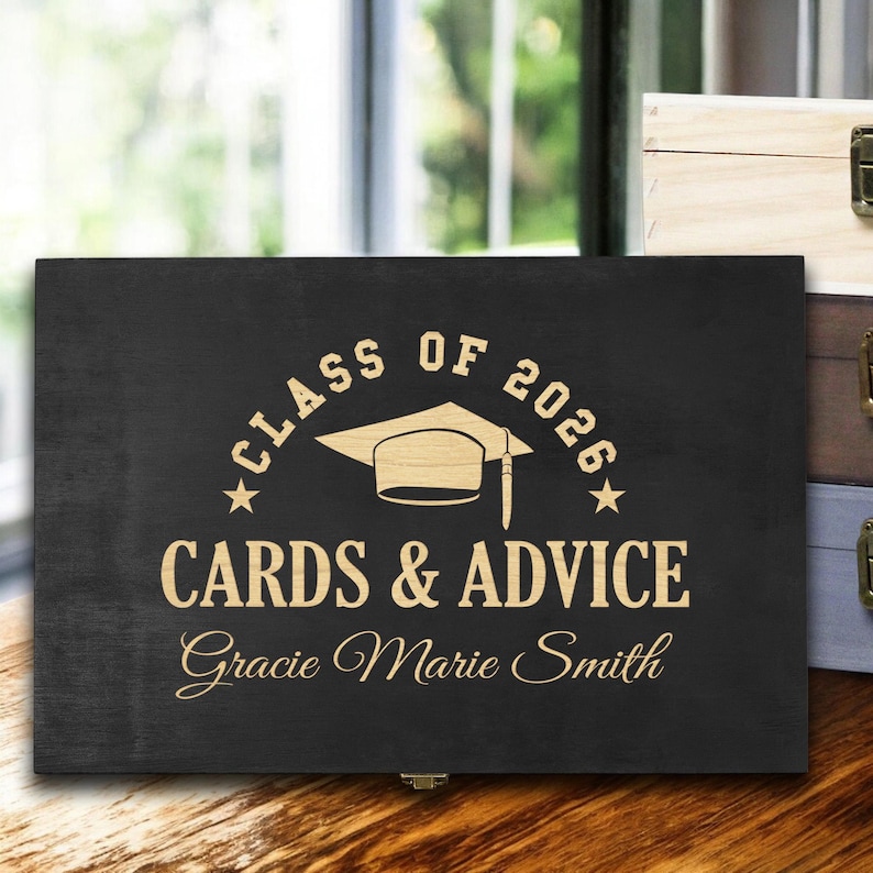 Graduation memory box, personalized gift box, graduation gift ideas, keepsake time capsule, graduation gift for her, graduation gift for him image 2