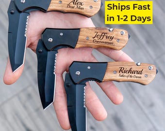 Pocket knife, engraved knife, personalized pocket knife, custom folding knife, groomsmen gift, groomsman pocket knife, fathers day gift idea