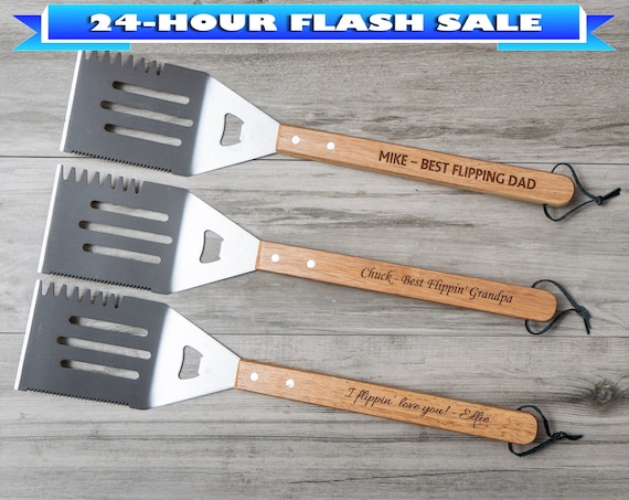 Personalized Grill tool set - Engraved BBQ Tools - Husband Gift